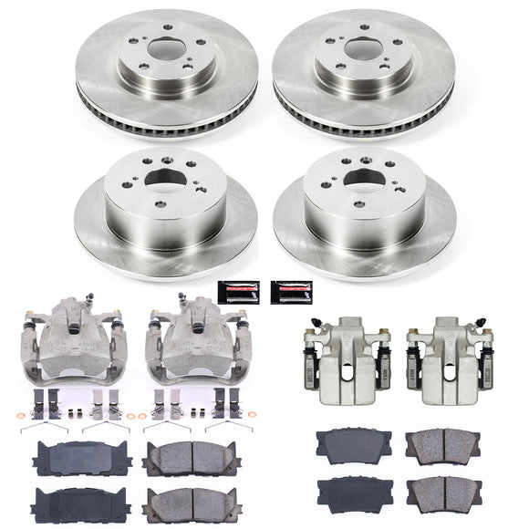 PowerStop OE Stock Replacement Low-Dust Ceramic Brake Pad, Rotor and Caliper Kit