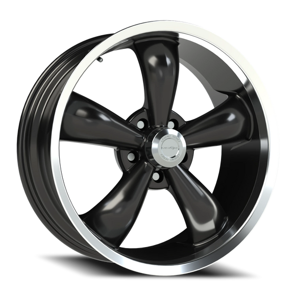 18x8.5 Vision 142 Legend 5 Gloss Black Machined Lip 5x115 ET20 Wheel Rim