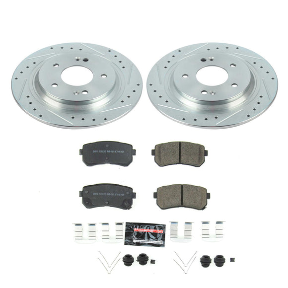 PowerStop Z23 Daily Driver Carbon-Fiber Ceramic Brake Pad and Drilled & Slotted