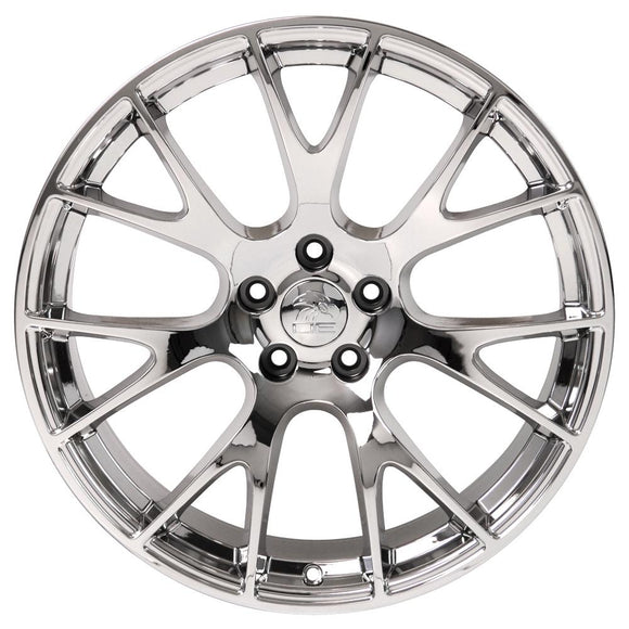 20" Replica Wheel DG15 Fits Dodge Hellcat Rim 20x9 Chrome Wheel