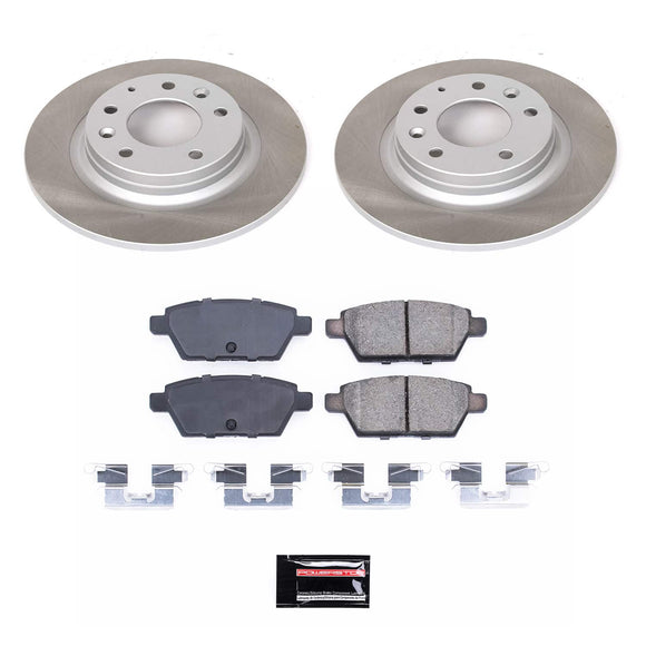 PowerStop Semi-Coated Rotor and Low-Dust Ceramic Brake Pad Kit