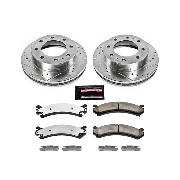 PowerStop Z36 Carbon-Fiber Ceramic Brake Pad with Drilled and Slotted Rotor Kit