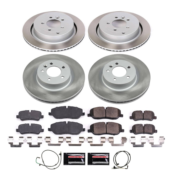 PowerStop Semi-Coated Rotor and Low-Dust Ceramic Brake Pad Kit
