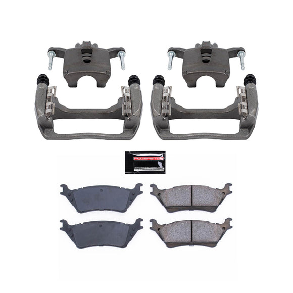 PowerStop OE Stock Replacement Low-Dust Ceramic Brake Pad, Rotor and Caliper Kit
