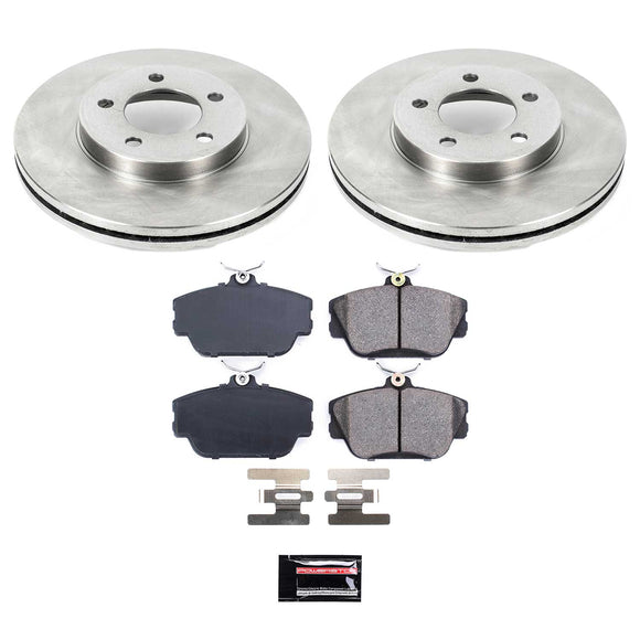 PowerStop OE Stock Replacement Low-Dust Ceramic Brake Pad and Rotor Kit