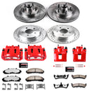 PowerStop Z36 Truck and SUV Ceramic Brake Pad, Drilled & Slotted Rotor, and Cali