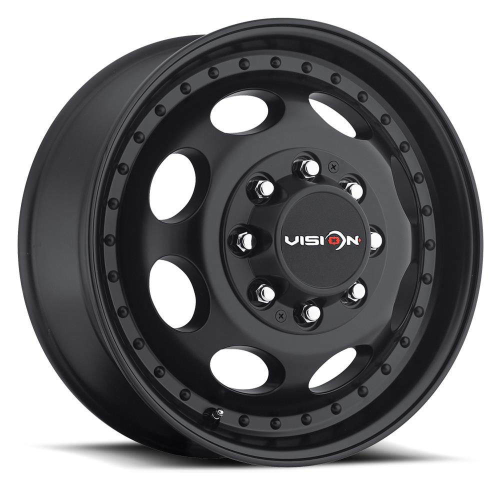 19.5x6.75 Vision 181Z Hauler Matte Black 8x165.1 8x6.5 ET102 Wheel Rim - 0