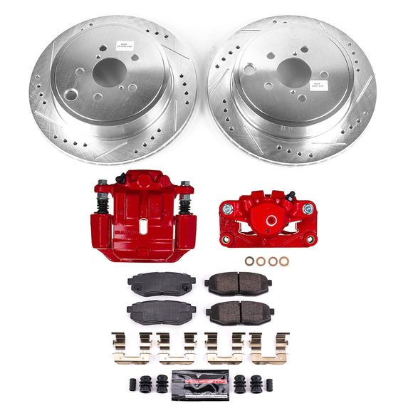 PowerStop Z23 Daily Driver Carbon-Fiber Ceramic Pads Drilled & Slotted Rotor & C