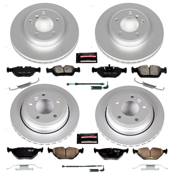 PowerStop Genuine Geomet Coated Rotor and Carbon-Fiber Ceramic Brake Pad Kit