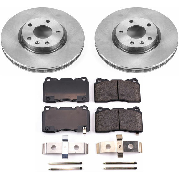 PowerStop OE Stock Replacement Low-Dust Ceramic Brake Pad and Rotor Kit