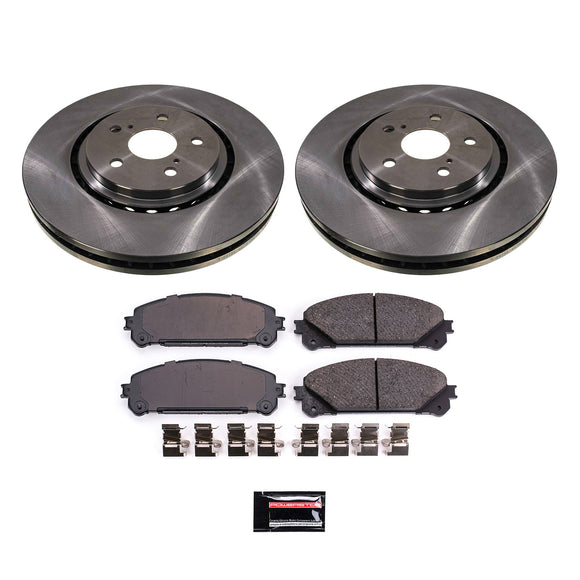 PowerStop OE Stock Replacement Low-Dust Ceramic Brake Pad and Rotor Kit
