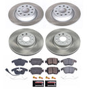 PowerStop Semi-Coated Rotor and Low-Dust Ceramic Brake Pad Kit