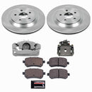 PowerStop OE Stock Replacement Low-Dust Ceramic Brake Pad, Rotor and Caliper Kit