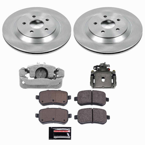 PowerStop OE Stock Replacement Low-Dust Ceramic Brake Pad, Rotor and Caliper Kit