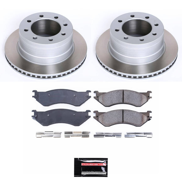 PowerStop Semi-Coated Rotor and Low-Dust Ceramic Brake Pad Kit