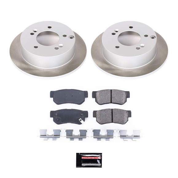 PowerStop Semi-Coated Rotor and Low-Dust Ceramic Brake Pad Kit