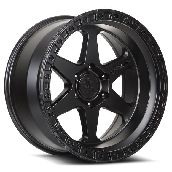 20x10 Lock Off-Road Olympus Matte Black Ring 5x127 5x5 ET-18 Wheel Rim