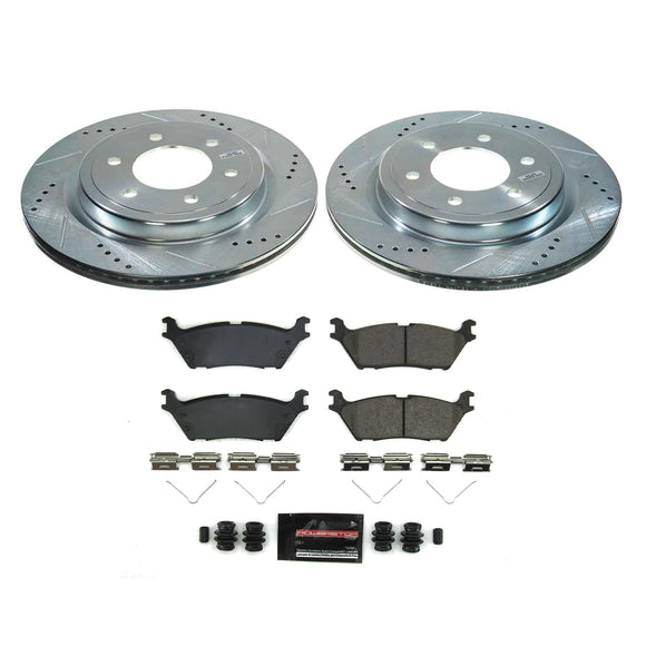 PowerStop Z23 Daily Driver Carbon-Fiber Ceramic Brake Pad and Drilled & Slotted