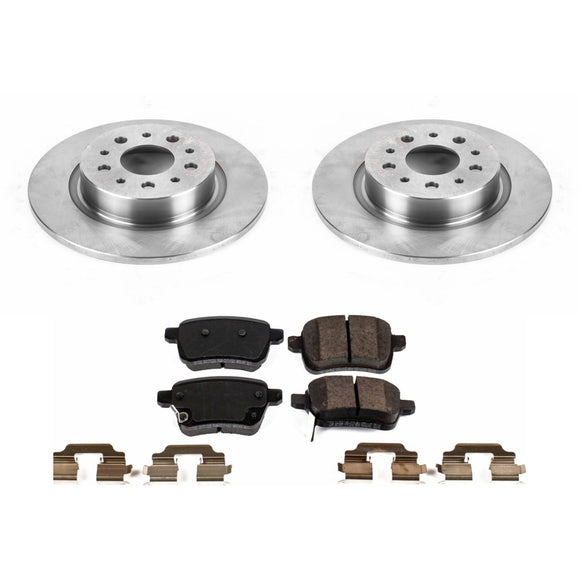 PowerStop OE Stock Replacement Low-Dust Ceramic Brake Pad and Rotor Kit