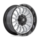 20x9 Fuel Off-Road D798 Arc Silver Brushed Face Black Lip 8x165.1 ET1 Wheel