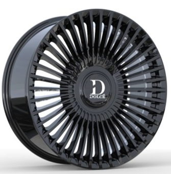 22x9 Dolce TRENTO Glossy Black Wheel 5x115 ET15 CB73.1