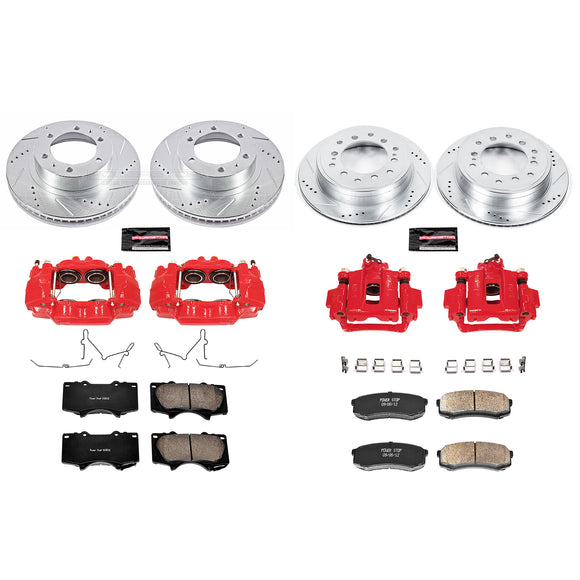 PowerStop Z23 Daily Driver Carbon-Fiber Ceramic Pads Drilled & Slotted Rotor & C