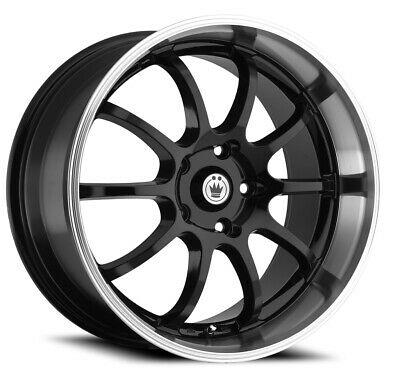 14x6 Konig Lightning Black/Machined Lip 4x100 4x114.3 4x4.5 ET38 Wheel Rim