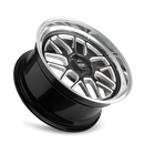 18x8 Ridler 611 Gloss Black Milled Diamond Cut Lip 5x114.3 ET0 CB83.82 Wheel
