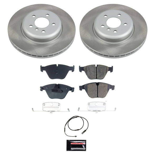 PowerStop Semi-Coated Rotor and Low-Dust Ceramic Brake Pad Kit