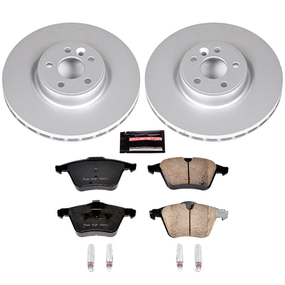 PowerStop Genuine Geomet Coated Rotor and Carbon-Fiber Ceramic Brake Pad Kit