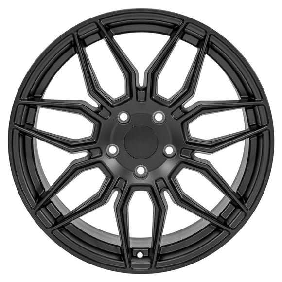 19" Replica Wheel CV03C Fits Chevrolet C7 Corvette 19x10 Satin Black Wheel