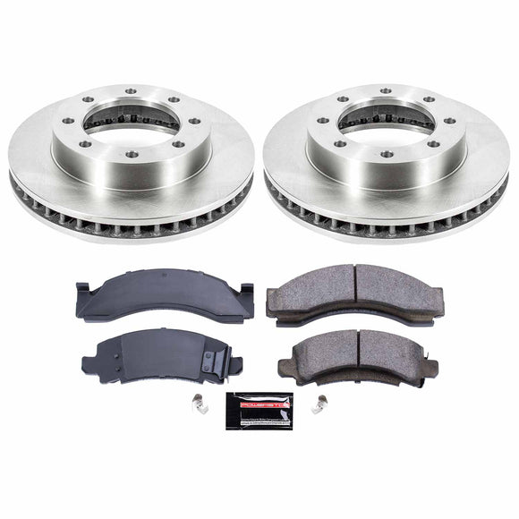 PowerStop OE Stock Replacement Low-Dust Ceramic Brake Pad and Rotor Kit