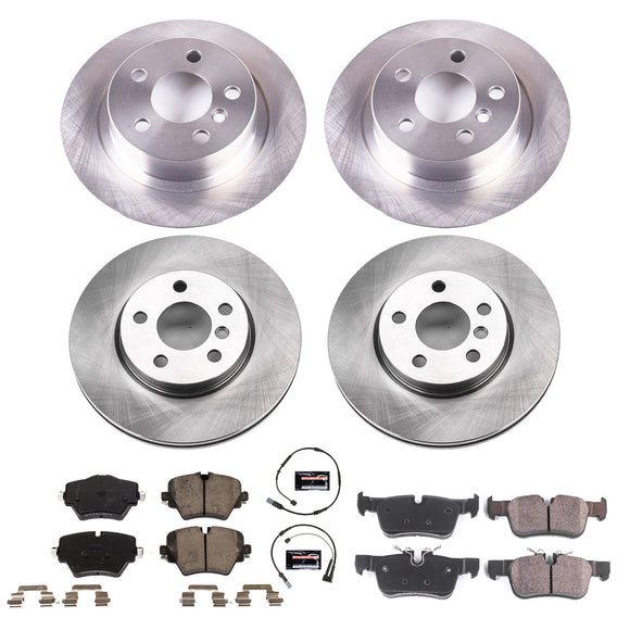 PowerStop OE Stock Replacement Low-Dust Ceramic Brake Pad and Rotor Kit