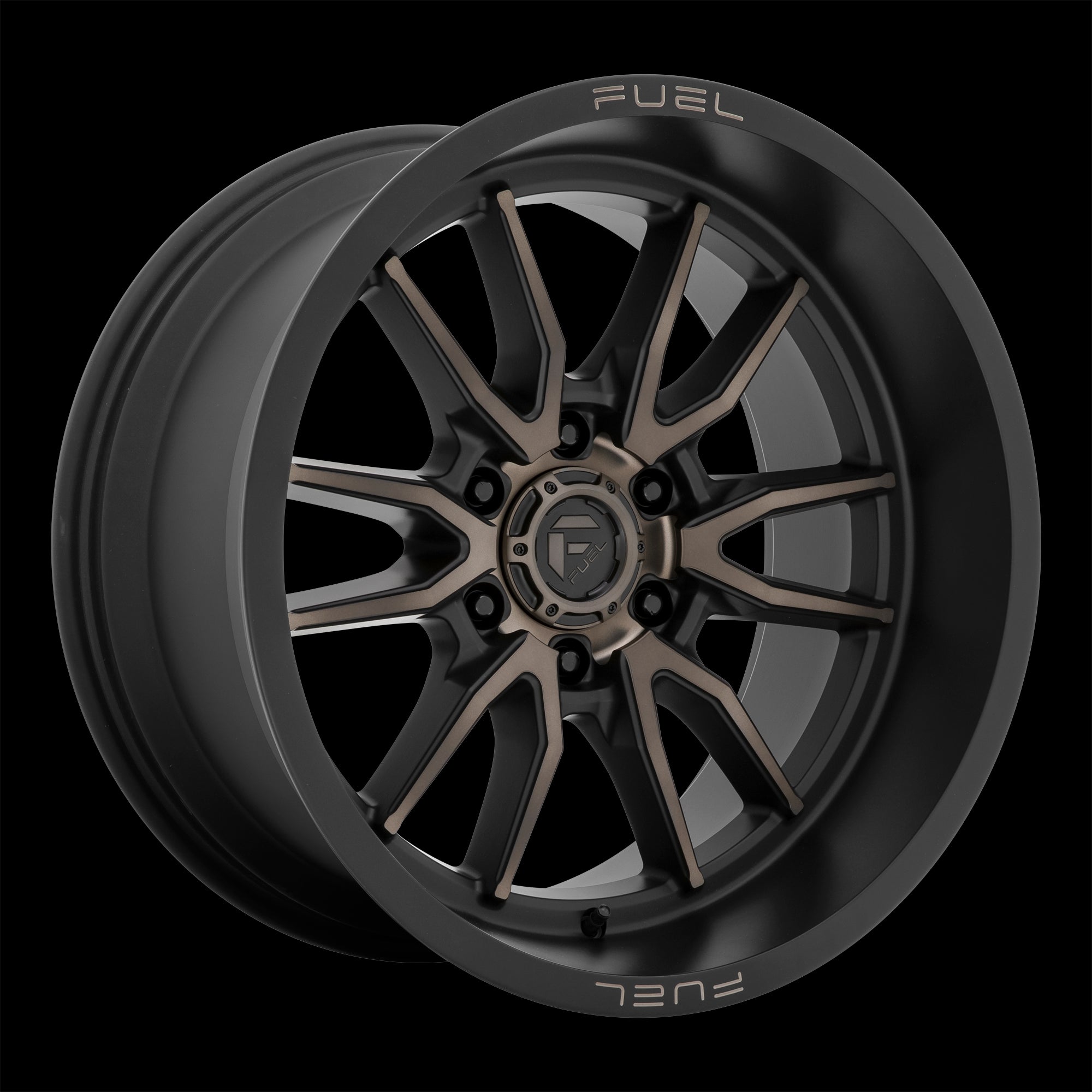 22X12 Fuel D762 Clash Matte Black Double Dark Tint 6X135 ET-44 wheel/rim