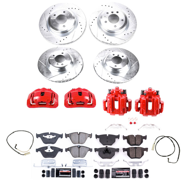 PowerStop Z23 Daily Driver Carbon-Fiber Ceramic Pads Drilled & Slotted Rotor & C