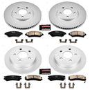 PowerStop Genuine Geomet Coated Rotor and Low-Dust Ceramic Brake Pad Kit