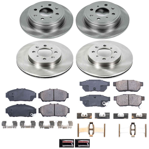 PowerStop OE Stock Replacement Low-Dust Ceramic Brake Pad and Rotor Kit