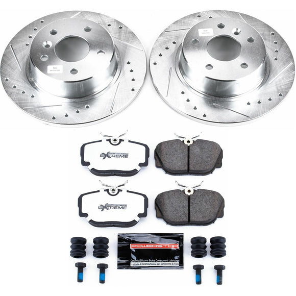 PowerStop Z36 Carbon-Fiber Ceramic Brake Pad with Drilled and Slotted Rotor Kit