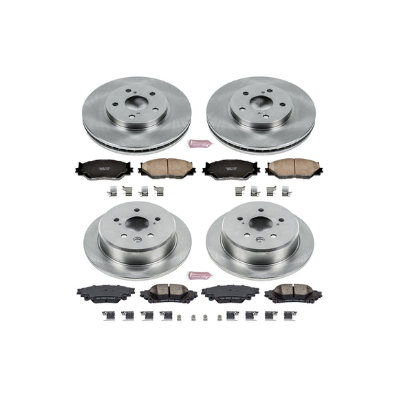PowerStop OE Stock Replacement Low-Dust Ceramic Brake Pad and Rotor Kit
