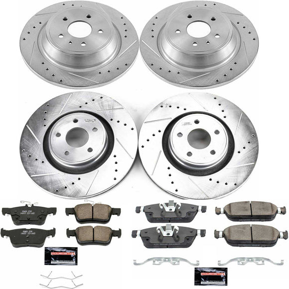 PowerStop Z23 Daily Driver Carbon-Fiber Ceramic Brake Pad and Drilled & Slotted