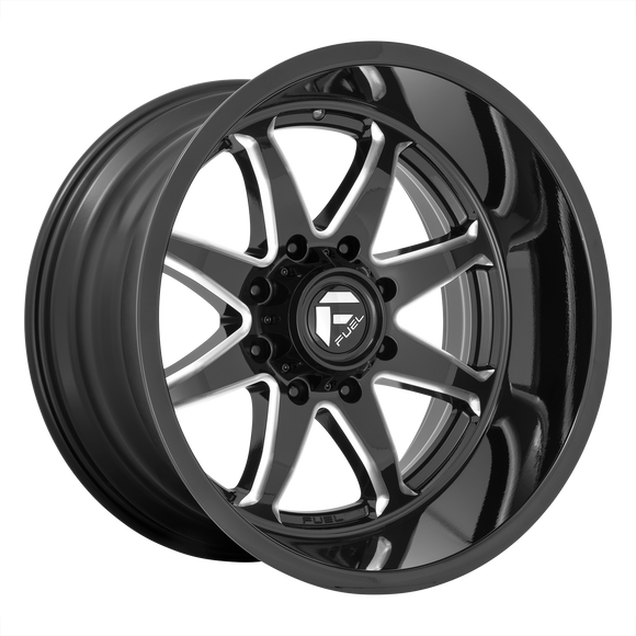 20x9 Fuel Off-Road D749 Hammer Gloss Black Milled 8x180 ET1 CB124.2 Wheel Rim