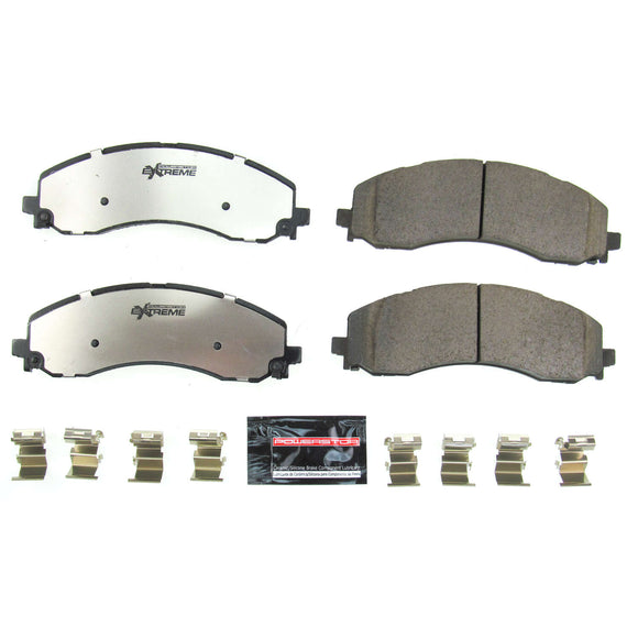 PowerStop Z36 Truck And Tow Carbon-Fiber Ceramic Brake Pads With Hardware