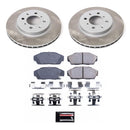 PowerStop Semi-Coated Rotor and Low-Dust Ceramic Brake Pad Kit