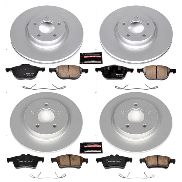 PowerStop Genuine Geomet Coated Rotor and Carbon-Fiber Ceramic Brake Pad Kit