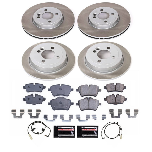 PowerStop Semi-Coated Rotor and Low-Dust Ceramic Brake Pad Kit