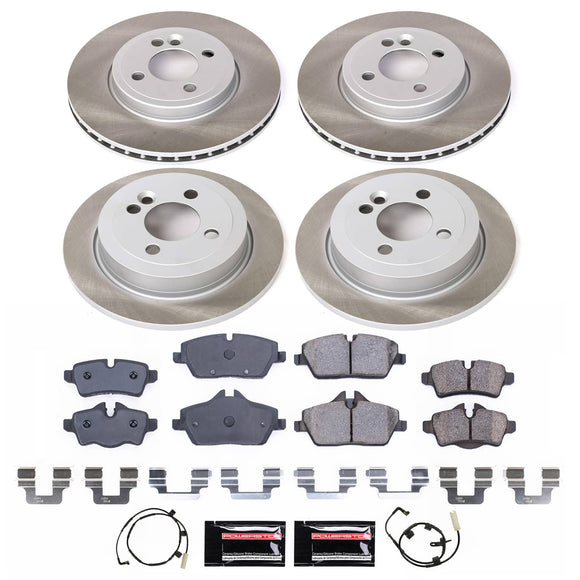 PowerStop Semi-Coated Rotor and Low-Dust Ceramic Brake Pad Kit