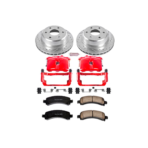 PowerStop Z23 Daily Driver Carbon-Fiber Ceramic Pads Drilled & Slotted Rotor & C