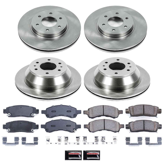 PowerStop OE Stock Replacement Low-Dust Ceramic Brake Pad and Rotor Kit