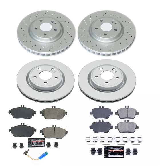 PowerStop Genuine Geomet Coated Rotor and Carbon-Fiber Ceramic Brake Pad Kit