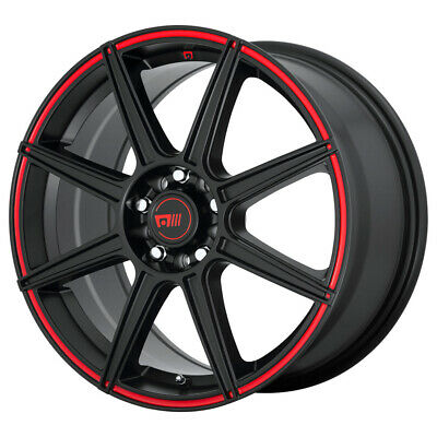 18X8 Motegi MR142 CS8 S-BLK RED 5X114.3/5X120 ET45 wheel/rim